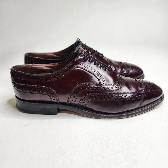 Allen Edmonds‎ McAllister Wingtip Burgundy Oxford Shoes Brogue 6275 Men\'s Size 9
